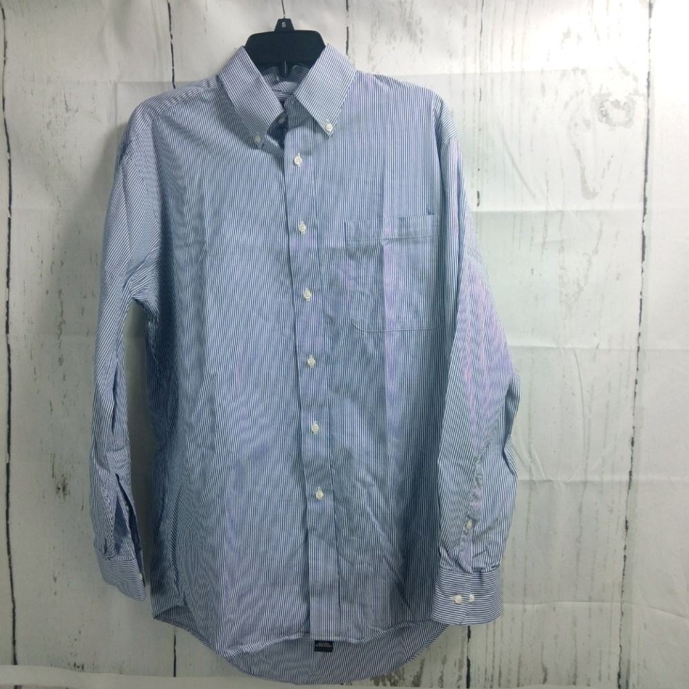 Member's Mark Blue White Stripe Shirt 15/33